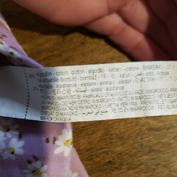 Zara Floral Cropped Flare Lavender Pants Small - Picture 4 of 10